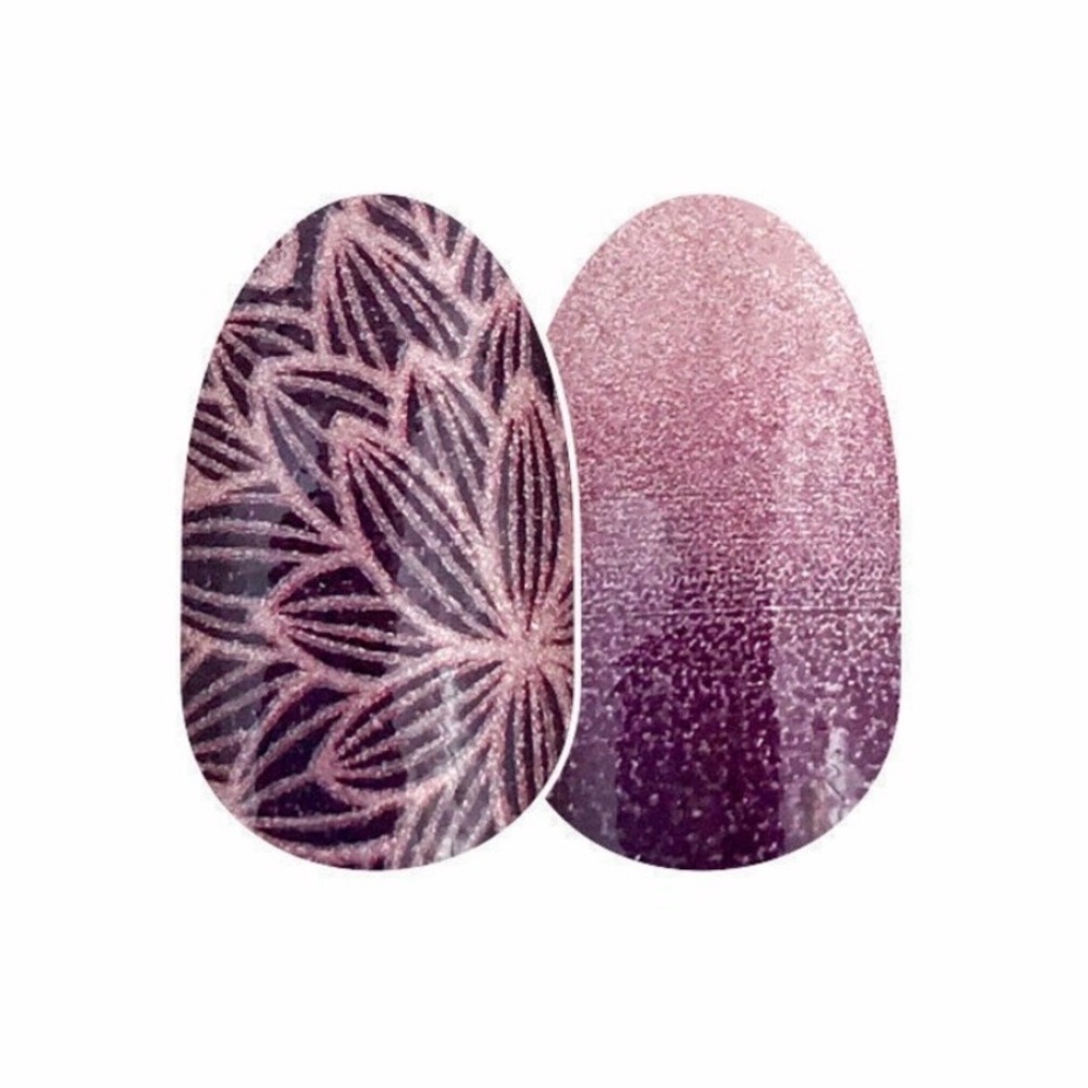 Color Street Rule of Plum Glitter Nail Polish Strips - Retired